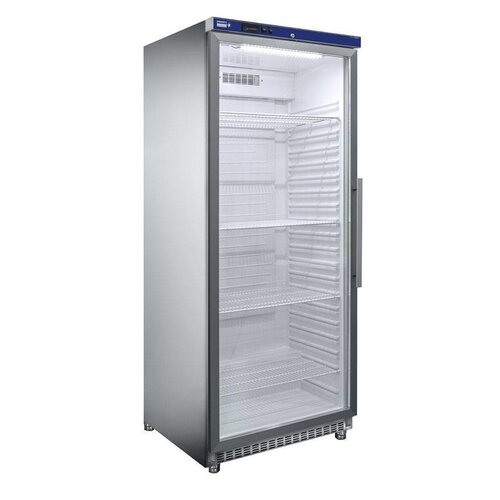 Diamond Armoire Frigorifique | Inox | GN 2/1 | Porte Vitrée | 600 Litres | 780x740x(h)1925mm Diamond Armoire Frigorifique | Inox | GN 2/1 | Porte Vitrée | 600 Litres | 780x740x(h)1925mm