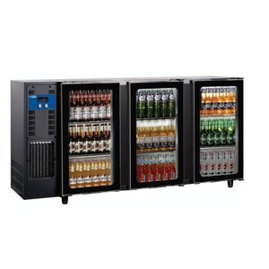 Diamond Arrière Bar | 3 Portes Vitrées | 579 Litres | 2065x565x(h)890/905mm