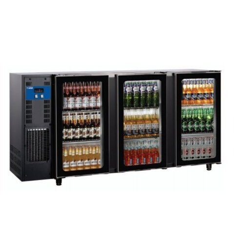 Diamond Arrière Bar | 3 Portes Vitrées | 579 Litres | 2065x565x(h)890/905mm