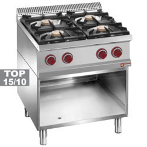 Diamond Cuisinière | 4 Feux Vifs 7Kw | Soubassement Ouvert | 700x700(730)x(h)850/920mm Diamond Cuisinière | 4 Feux Vifs 7Kw | Soubassement Ouvert | 700x700(730)x(h)850/920mm