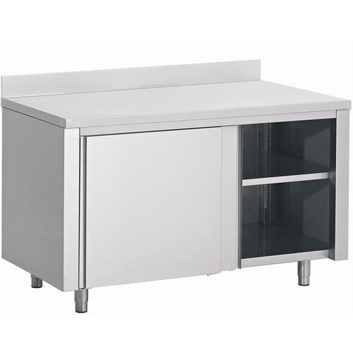 Combisteel Meuble De Travail | Portes Coulissantes |Avec Rebord | 800x700x(h)850mm Combisteel Meuble De Travail | Portes Coulissantes |Avec Rebord | 800x700x(h)850mm