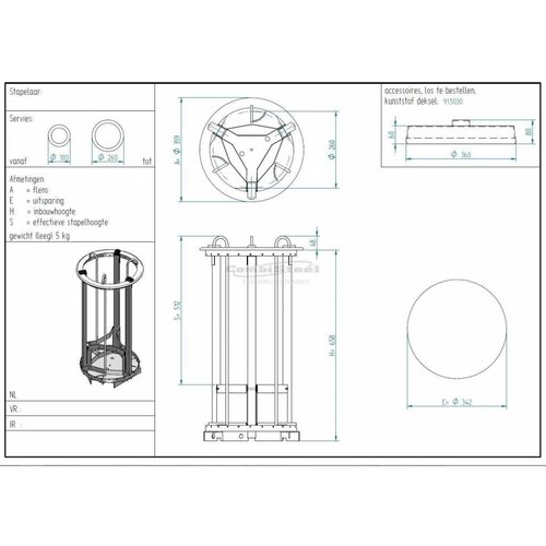 Combisteel Distributeur D'assiettes | Ø 400mm | Pour Assiette Ø 180-260mm