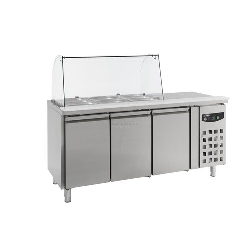 Combisteel Saladette | Avec 3 Portes | 230V | 1795x700x(h)1365mm