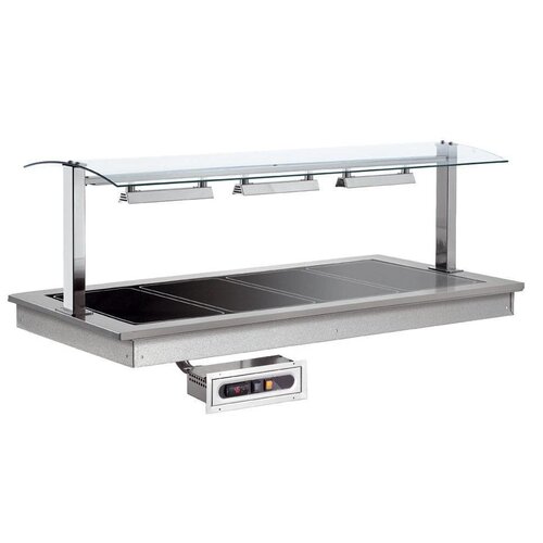 Combisteel Plaque Chauffante | Drop in | 2x1/1GN |0,57KW/230V| 844X650X(h)290mm