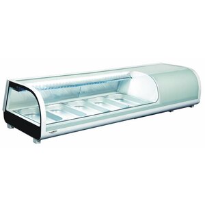 Combisteel Vitrine à Sushi | 52 Litres | Eclairage LED | 1352x420x(h)265 Combisteel Vitrine à Sushi | 52 Litres | Eclairage LED | 1352x420x(h)265