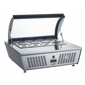 Combisteel Vitrine à Glace | Modèle de Table | 8x1/6GN | 805X670X(h)360mm