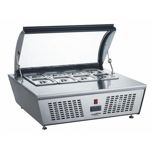 Combisteel Vitrine à Glace | Modèle de Table | 8x1/6GN | 805X670X(h)360mm