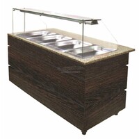 Buffet Réfrigéré | Couleur WENGE | 4x 1/1 GN | 1570x800x(h)1355mm