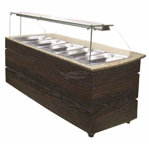 Combisteel Buffet Réfrigéré | Couleur WENGE | 5x 1/1 GN | 1890x800x(h)1355mm
