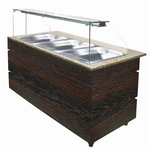 Combisteel Buffet Chaud | Couleur WENGE | 4x 1/1 GN | 1570x800x(h)1355mm Combisteel Buffet Chaud | Couleur WENGE | 4x 1/1 GN | 1570x800x(h)1355mm