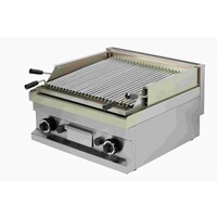 Grill à Pierre de Lave | à Gaz | Nervurée | 600x600x(h)265mm
