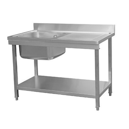 Combisteel Table de Prélavage | Avec Etagère | 1200x700x(h)850mm Combisteel Table de Prélavage | Avec Etagère | 1200x700x(h)850mm
