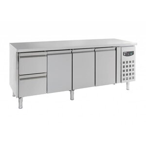 Combisteel Comptoir Réfrigérée | 3 Portes  | 2 Tiroirs | 1795x700x(h)850mm