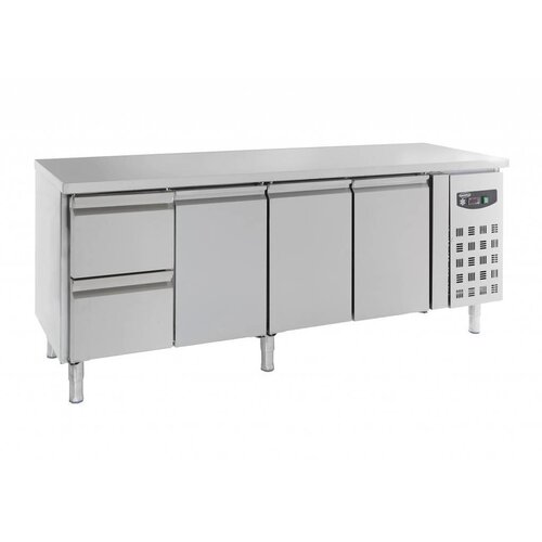 Combisteel Comptoir Réfrigérée | 3 Portes  | 2 Tiroirs | 1795x700x(h)850mm