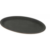 Plateau | Noir | Oval | Résistant | Antidérapant | 200x265mm