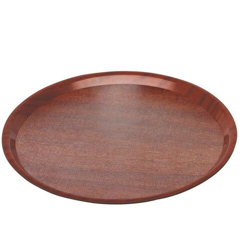 Hendi Plateau Rond | Couleur Acajou | Antidérapant | Résistant | Ø380mm Hendi Plateau Rond | Couleur Acajou | Antidérapant | Résistant | Ø380mm