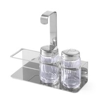 Ménagère | Inox| Set 3 Pièces | Poivre, Sel, Aromate | 140x50x(h)140mm