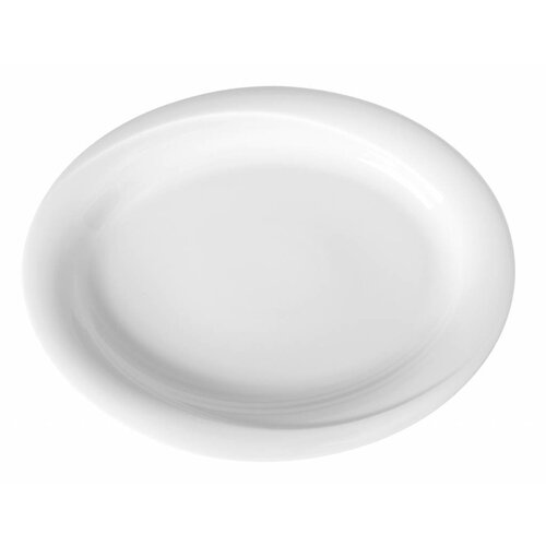 Hendi Plat Oval | Porcelaine| Blanc | 290x230x(h)30mm