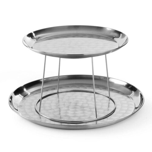 Hendi Support Plateau de Fruits de Mer | Support Seul | Inox | ø250-200x(h)190mm
