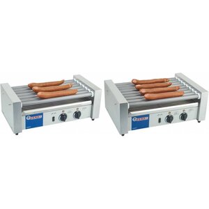 Hendi Grill Roulant pour Saucisses | 11 Rouleaux | Inox | 880W | 520x477x(h)175mm