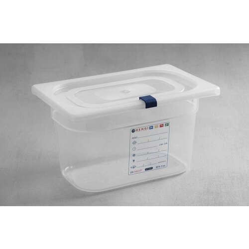 Hendi Set Boîtes de Stockage | GN 1/4 | 65 mm | Polypropylène | Fermeture Hermétique