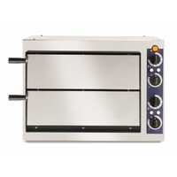 Four à Pizza Basic 2/40 | Inox | 2400W | 567x427,5x(h)428mm