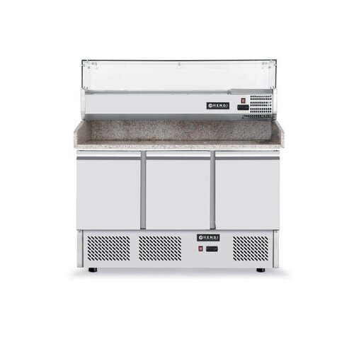Hendi Saladette Pizza | 3 Portes | Pieds Réglables | 1405x700x(h)1285mm
