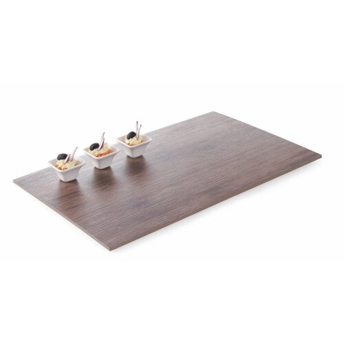 Hendi Plateau GN 2/4 | Melamine | Imitation Bois | 525x160x10(h)mm