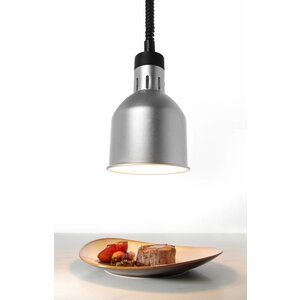 Hendi Lampe Chauffante | Ronde | Aluminium | Couleur Argent | 250W/230V | Réglable | ø175x(h)250mm