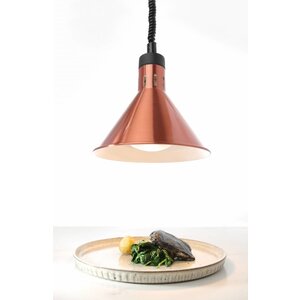 Hendi Lampe Chauffante | Conique | Aluminium | Couleur Cuivre | 250W/230V | Réglable | ø275x(h)250mm
