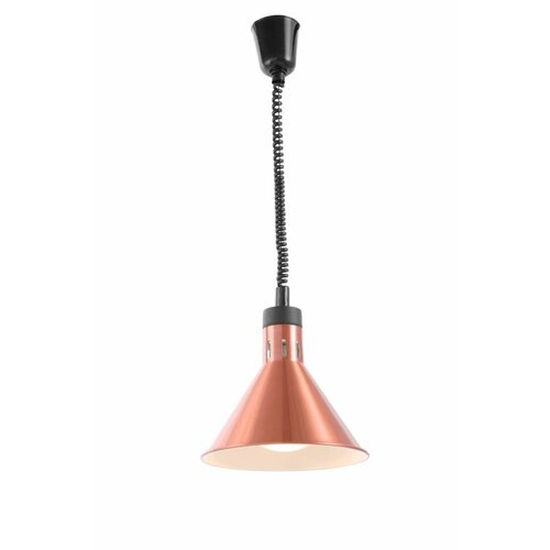 Hendi Lampe Chauffante | Conique | Aluminium | Couleur Cuivre | 250W/230V | Réglable | ø275x(h)250mm
