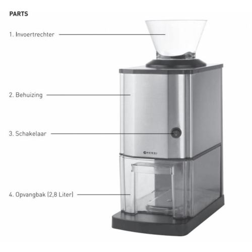 Hendi Broyeur de Glaçons / Glaçons Stock de 12 kg / h / 2,8 litres | Hendi | 170x220x(h)460mm