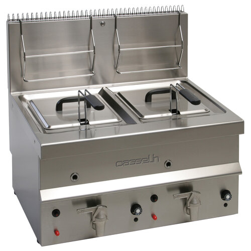 Casselin Gas Friteuse | 2x 10 Liter | Tafelmodel | 6500W | 400x600x(H)650mm