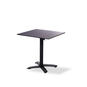 CHRselect Table de Fête | Basse | Pied Noir | Plateau de Table Stratifié | Noir | 700x700mm | Lot de 5 Pièces