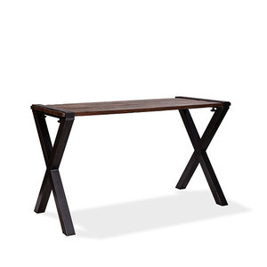CHRselect Table Haute | Modèle Old Dutch | Cadre en X en Acier | Plateau en Bois | 2200x800x(h)1100mm