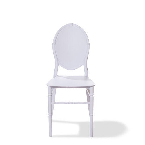 CHRselect Chaise Medaillon | Blanc | Plastique | 400x450x(h)890mm | Lot de 4 Pièces