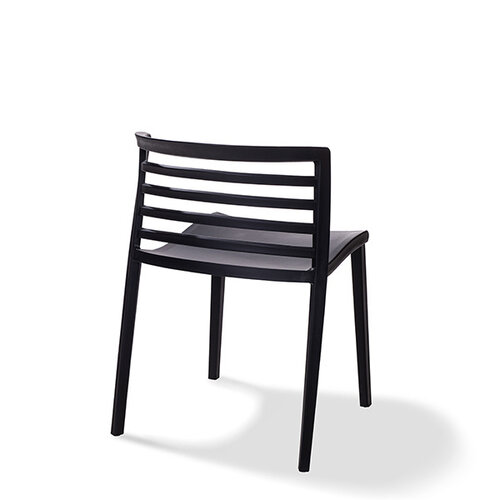 CHRselect Chaise Riviera | Noir | Plastique | 490x490x(h)760mm | Lot de 4 Pièces