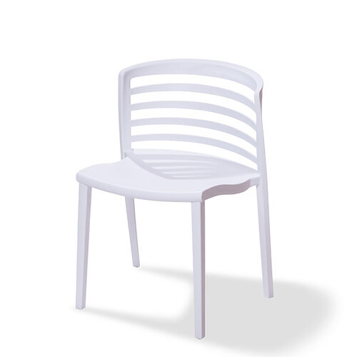 CHRselect Chaise Riviera | Blanc | Plastique | 490x490x(h)760mm | Lot de 4 Pièces