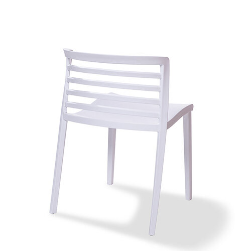 CHRselect Chaise Riviera | Blanc | Plastique | 490x490x(h)760mm | Lot de 4 Pièces