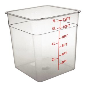 Vogue Boîte à Nourriture PC | Code de couleur | Carré | 7 litres |  Disponible en Plusieurs Tailles