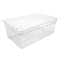 Bac GN1/1| En Polycarbonate | Transparent | Profondeur 200mm| Volume 25,60L