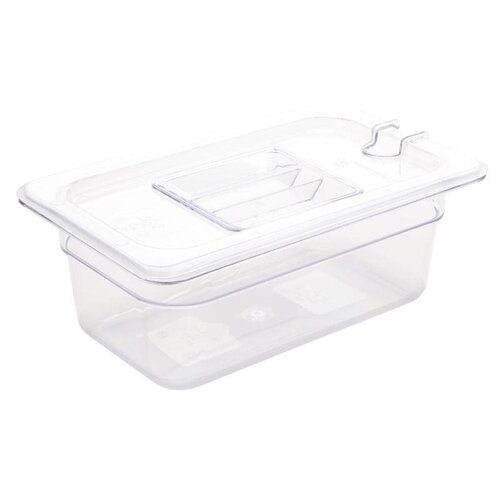 Vogue Bac GN1/4 | En Polycarbonate | Transparent | Profondeur 100mm| Volume 2,40L