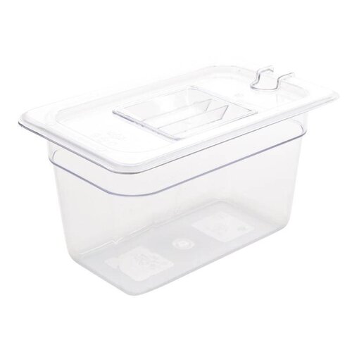 Vogue Bac GN1/4 | En Polycarbonate | Transparent | Profondeur 150mm| Volume 3,70L