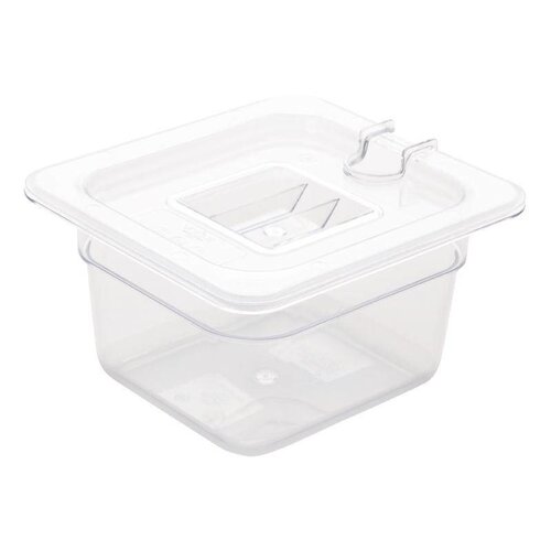 Vogue Bac GN1/6 | En Polycarbonate | Transparent | Profondeur 100mm| Volume 1,60L