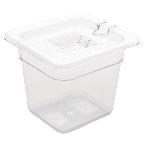 Vogue Bac GN1/6 | En Polycarbonate | Transparent | Profondeur 150mm| Volume 2,30L