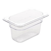 Bac GN1/9 | En Polycarbonate | Transparent | Profondeur 100mm| Volume 0,87L