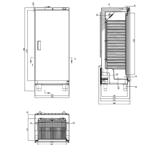 Combisteel Réfrigérateur de Boulangerie | Blanc | 265 Litres | Convient pour 600x400mm | 740x680x (H) 1800mm