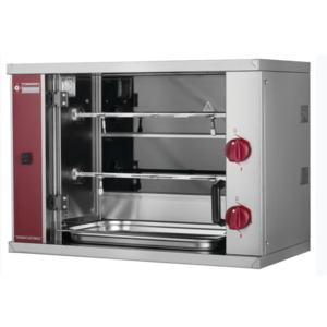 Diamond Rotisseur | Petite Broche à poulet | en Vitrocéramique | 2 Broches (3 poulets par broche) | 800x400x (H) 555mm