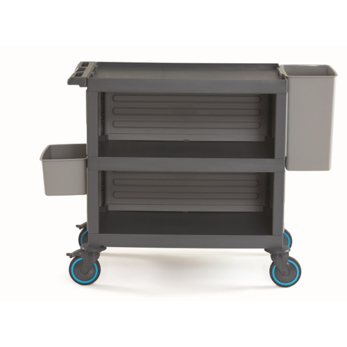 Combisteel Chariot de Débarassage | 1400x530x(h)990mm | 3 Étagères | Poubelle 30L