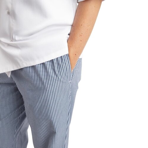 Whites Chefs Clothing Pantalon de Cuisine | Whites Easyfit | A Carreaux Blanc/Bleu | Unisexe | Disponible en 6 Tailles